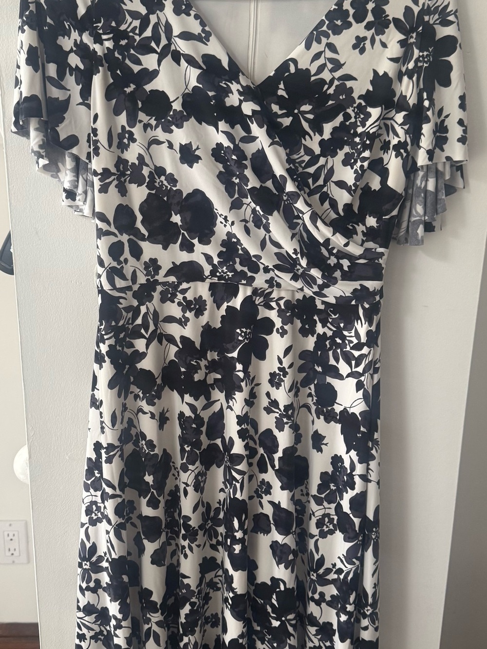 Lauren Ralph Lauren Black and White Floral  Dress